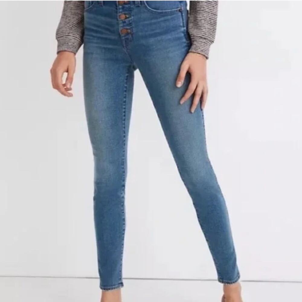 Madewell 10" High-Rise Skinny Skinny Button Zipper - 25